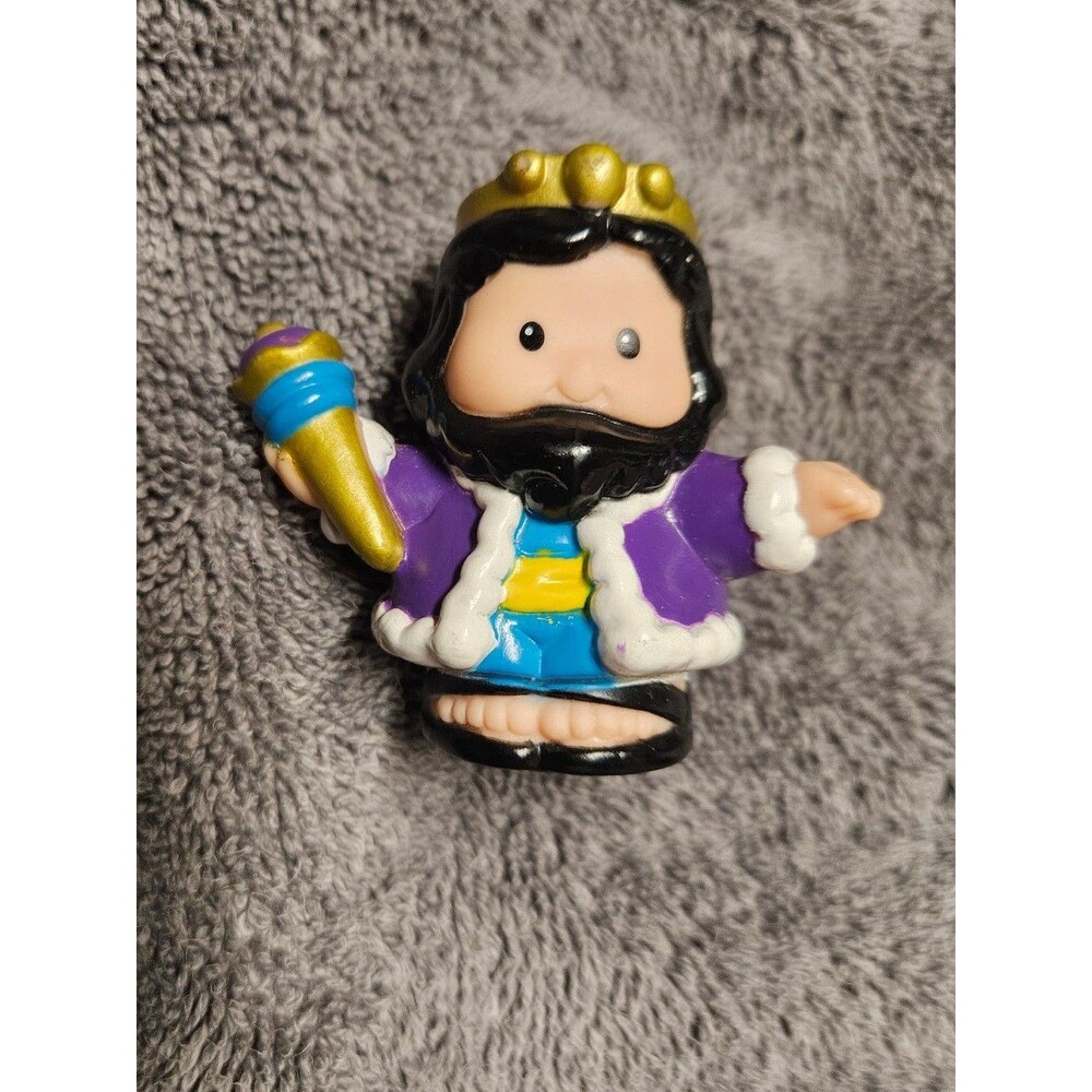 Vintage 2005 fisher price Little People Lil' Kingdom black hair king